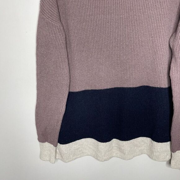 MADEWELL Sweater Womens Small Colorblock Glenbrook Half Zip Wool Blend ND208 - Picture 8 of 14